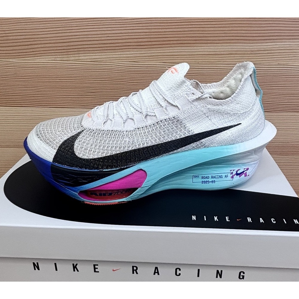 Nike Air Zoom Alphafly Next% 3 White Turquoise Sneakers FD8311-104 Men's 9.5